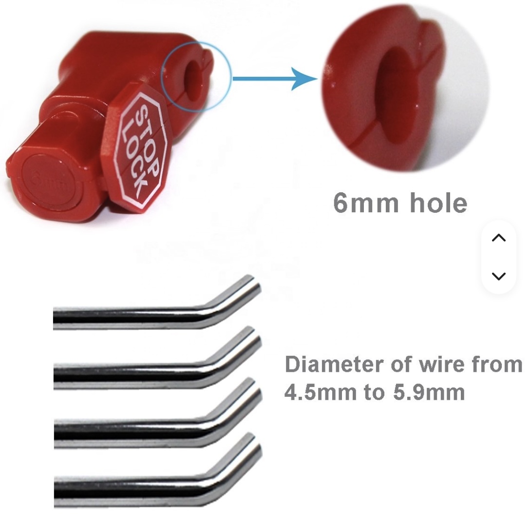 PegGuard Red Retail Stop Locks with 2 Matching Keys | 100-Pack - Image 4