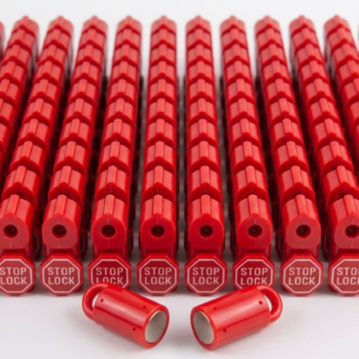 PegGuard Red Retail Stop Locks with 2 Matching Keys | 100-Pack (Copy)
