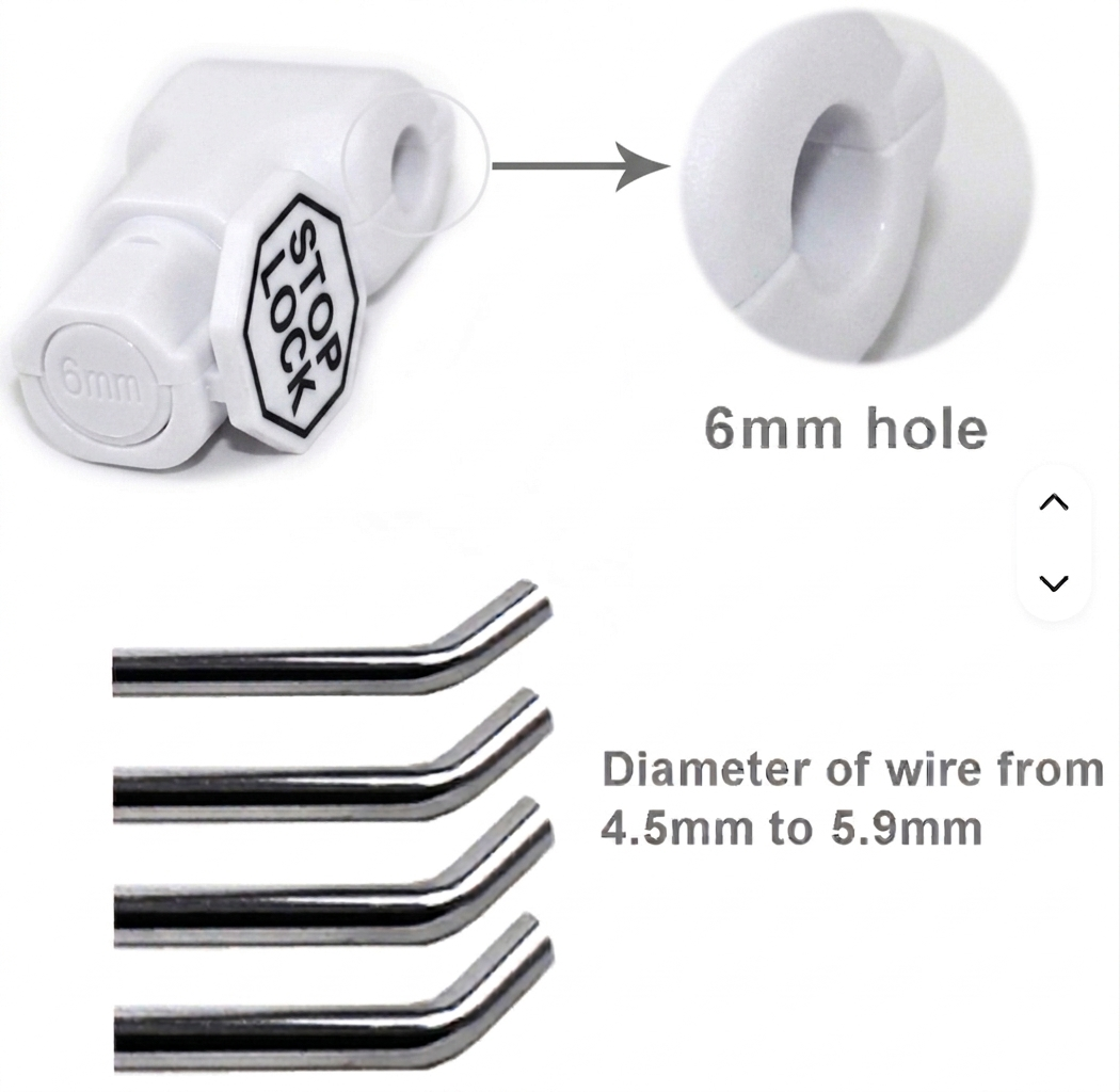 PegGuard White Retail Stop Locks with 2 Matching Keys | 100-Pack - Image 4